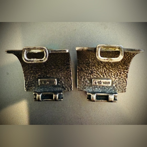 Sterling Silver Turquoise Watch Tips - Picture 6 of 10